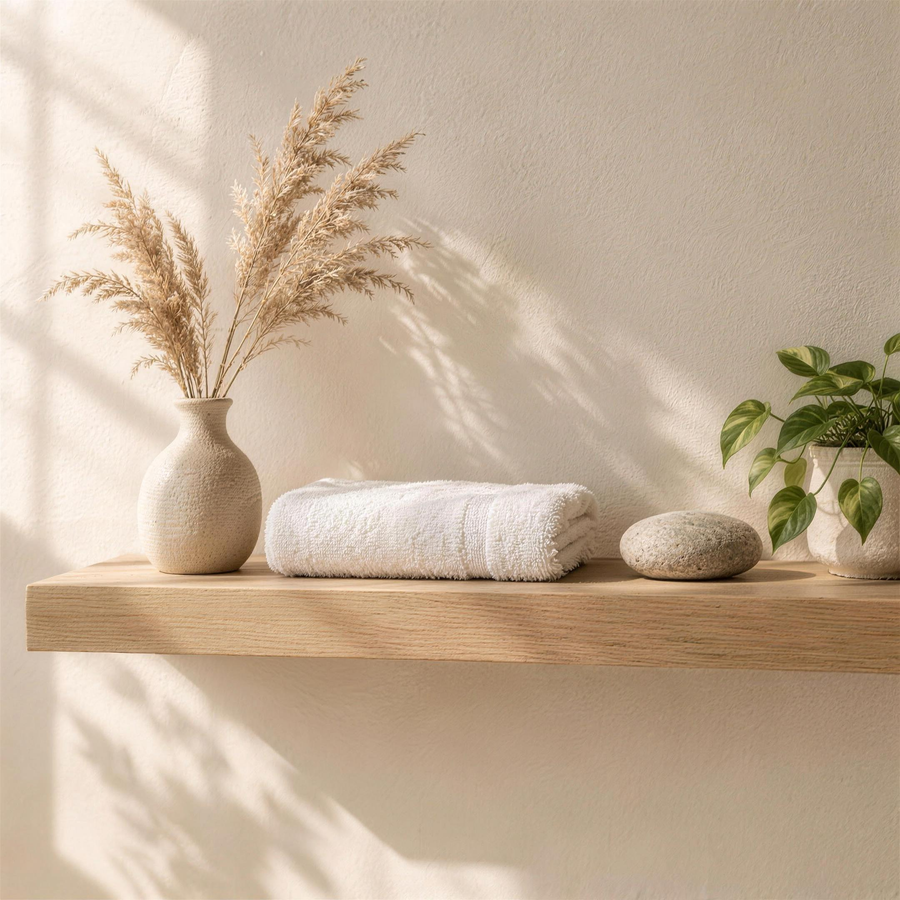 Étagère de salle de bain épurée