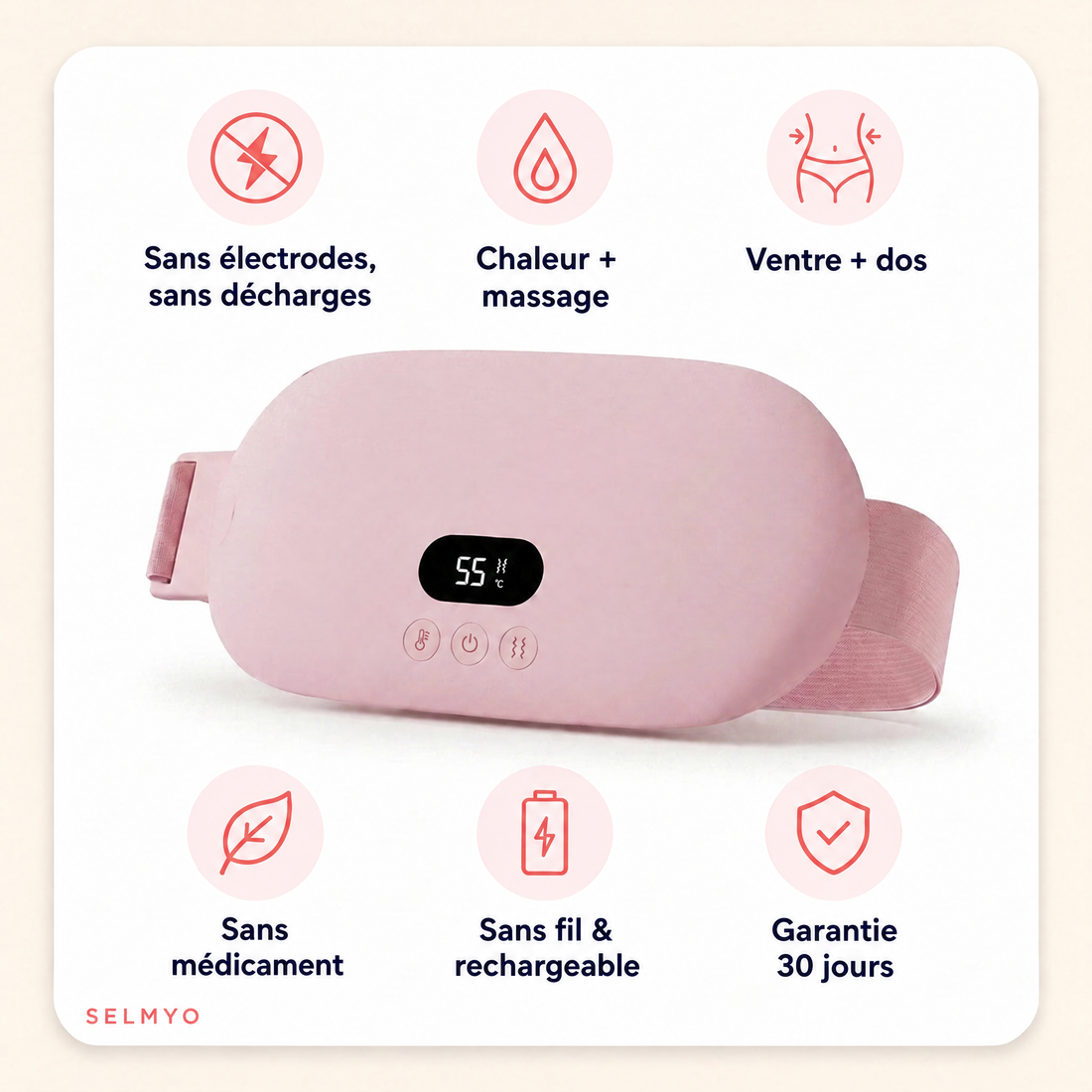 Les avantages de la ceinture chauffante Selmyo