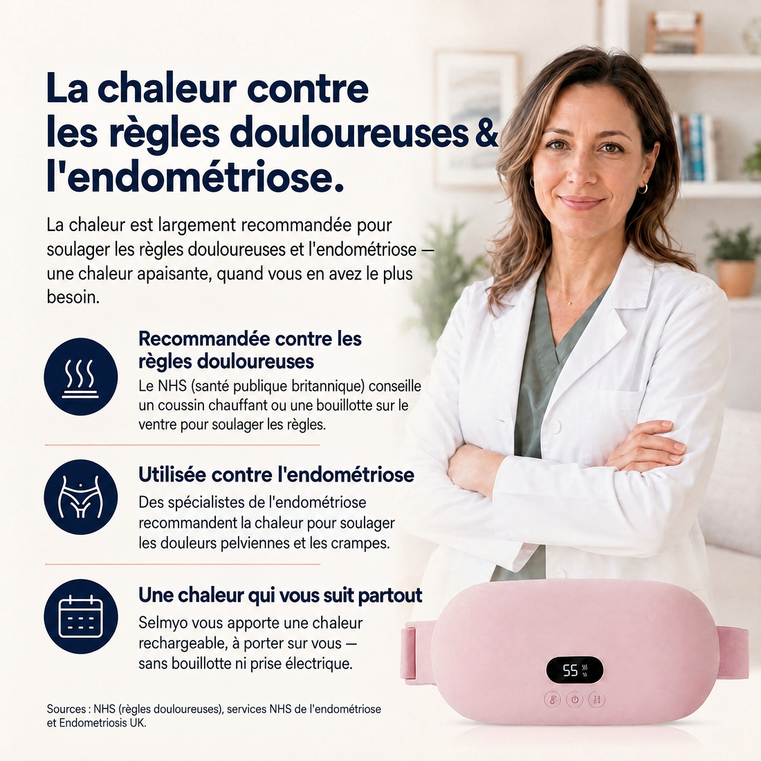 La chaleur contre les douleurs de règles et l'endométriose